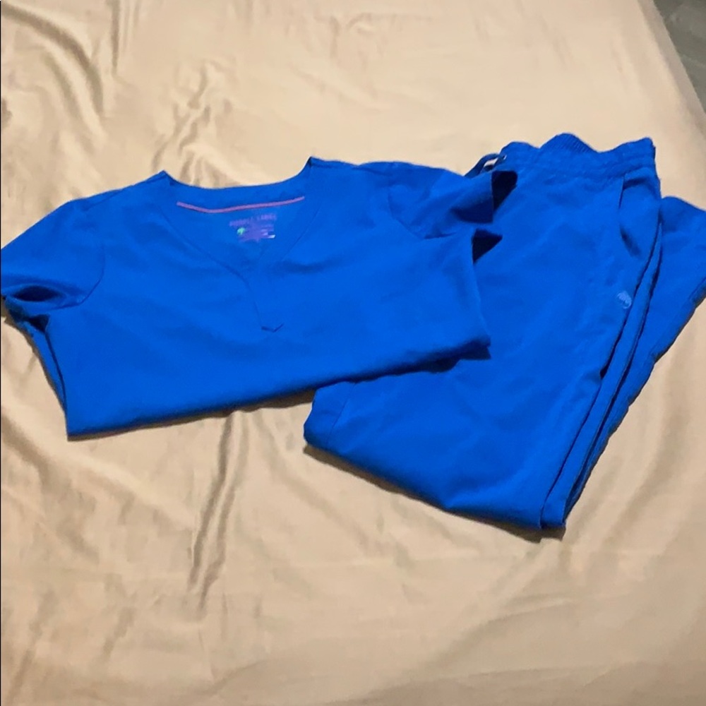 Purple Label - Royal Blue Scrub Top & Pants